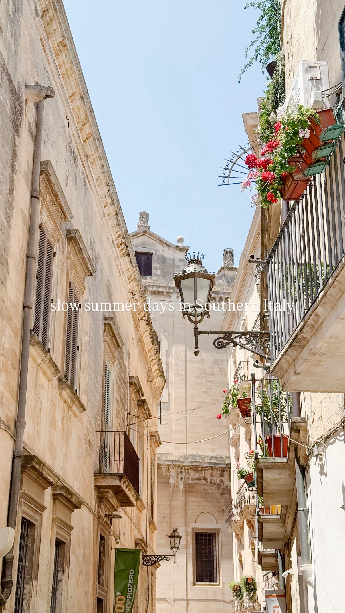 slow summer days in Southern Italy ✨ as we approach our 1 year wedding anniversary, i can’t help but reminisce on all the magic that is Puglia.

the golden stone as beautiful as the whitewashed villages. the warm light. the olive groves & fruit orchards. the wildflowers along the side of the roads.

i’ll never be over it & my heart will always ache to return when i’m away.

📍 Lecce, Italy

#puglia #pugliaitaly #southernitaly #lecce #travelitaly