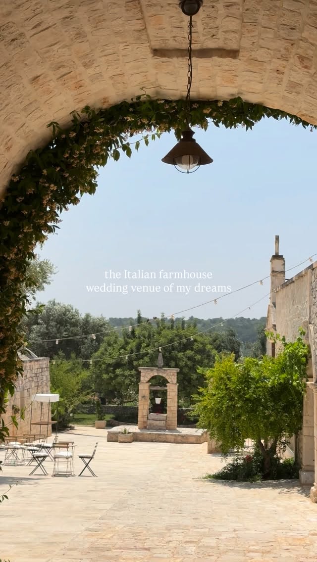 the kind of place that makes you forget the rest of the world exists.✨

tucked into the countryside outside of Ostuni, Italy, our wedding venue {Masseria Grieco} was everything we dreamed of & more. stone walls, olive groves older than time, and a table set under the stars for the people we love most. 

if you’re dreaming of a destination wedding in Italy, Puglia might just steal your heart before you even book a flight. 🕊️ SAVE this (& send it to your fiancé)!!!

if you have any questions about our experience — I’ll try to answer as best i can 🫶🏼 @masseriagrieco 

#italywedding #destinationwedding #destinationbride #pugliawedding #pugliatravel
